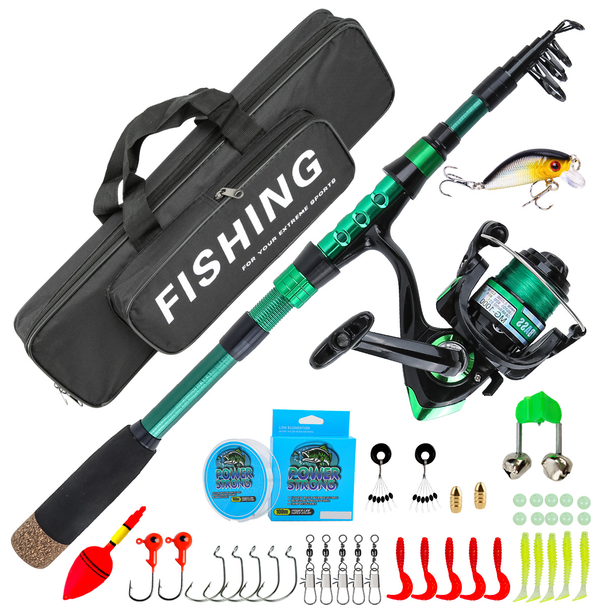 1.8-metrowy zielony teleskopow – Fishing Line Box recenzja i cena